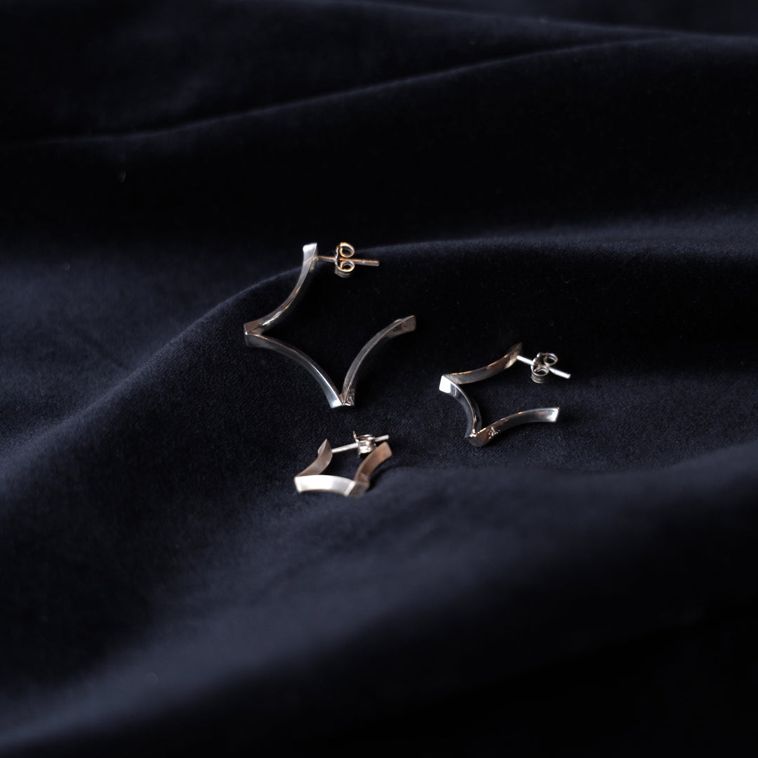 Medium Diamond Hoops